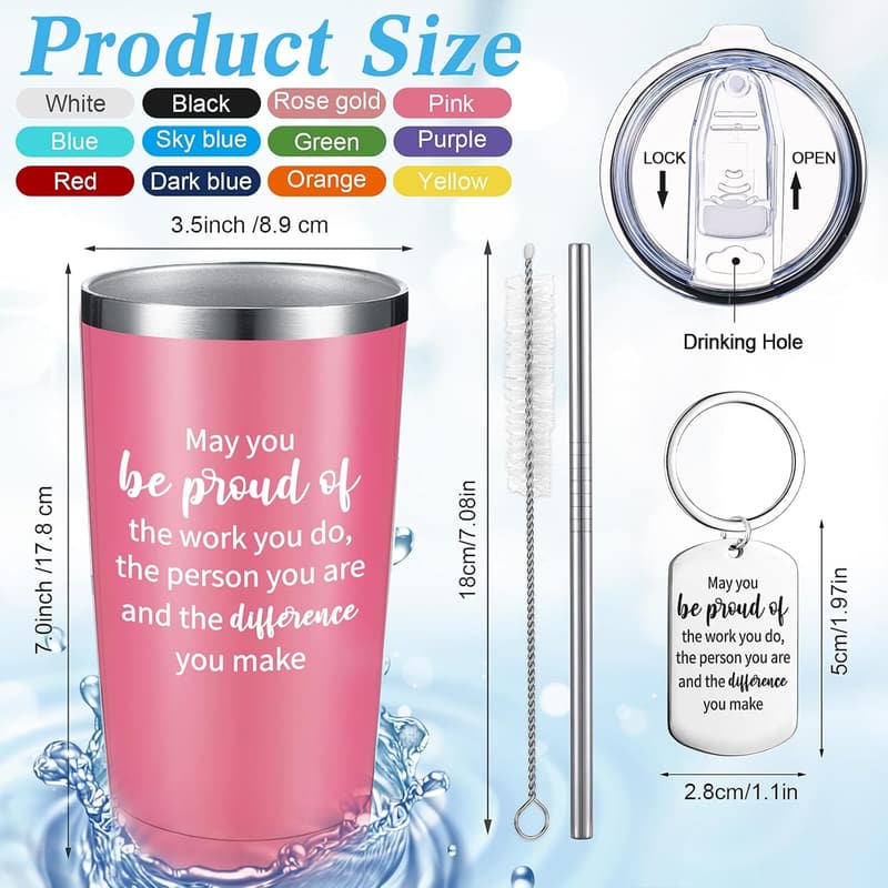 Inspirational Tumbler Cup Gift Set for Women Employees