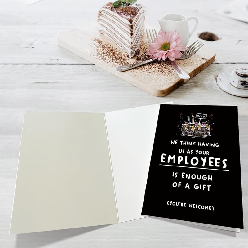 Happy Birthday Card for Boss - Humorous Employee Gift