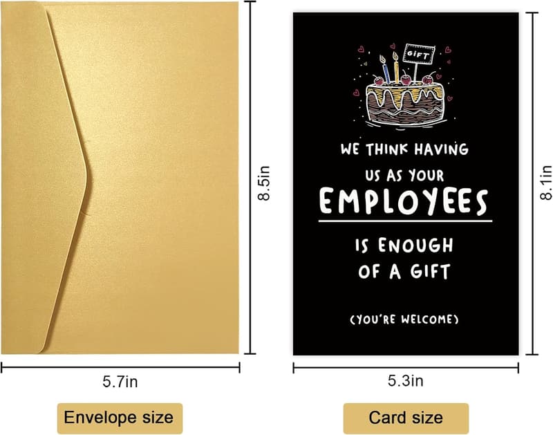 Happy Birthday Card for Boss - Humorous Employee Gift