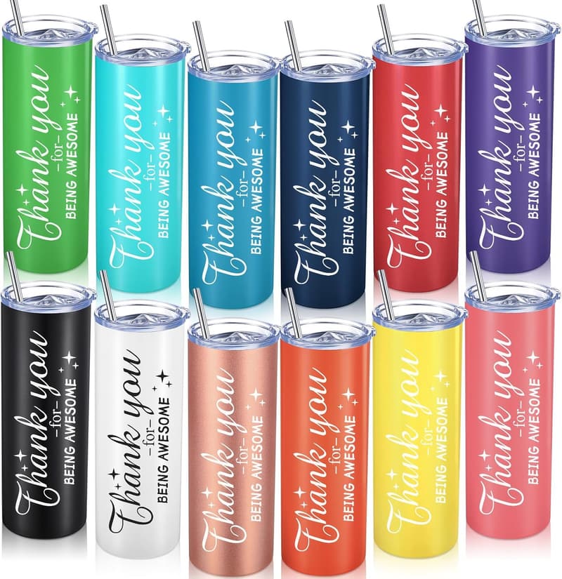 Appreciation Tumbler Gift Set - Stainless Steel, 20 oz (12 pcs)