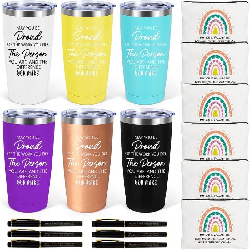 Employee Appreciation Gift Set - Inspirational Tumblers & Bags