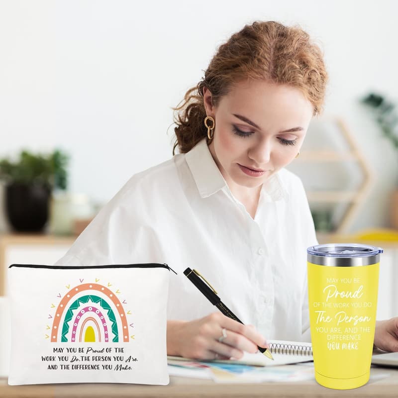 Employee Appreciation Gift Set - Inspirational Tumblers & Bags