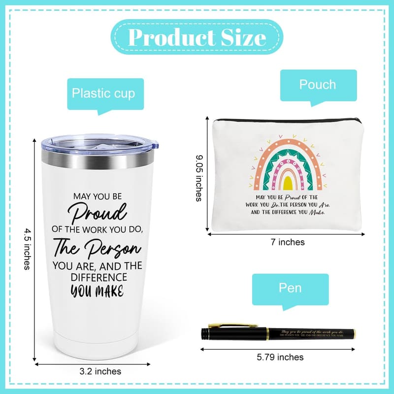 Employee Appreciation Gift Set - Inspirational Tumblers & Bags