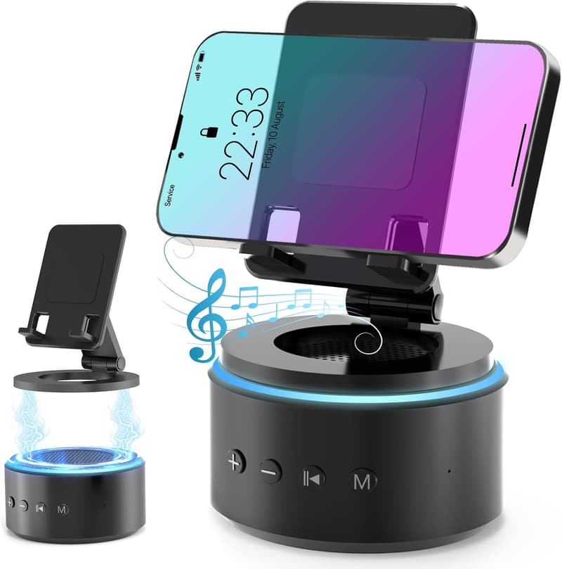 Father's Day Gift: Adjustable Cell Phone Stand with Bluetooth Speaker