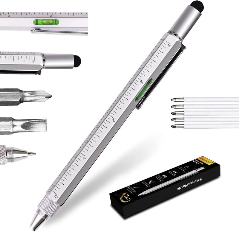 Multitool Pen for Men - 7-in-1 Aluminum Tech Gadget