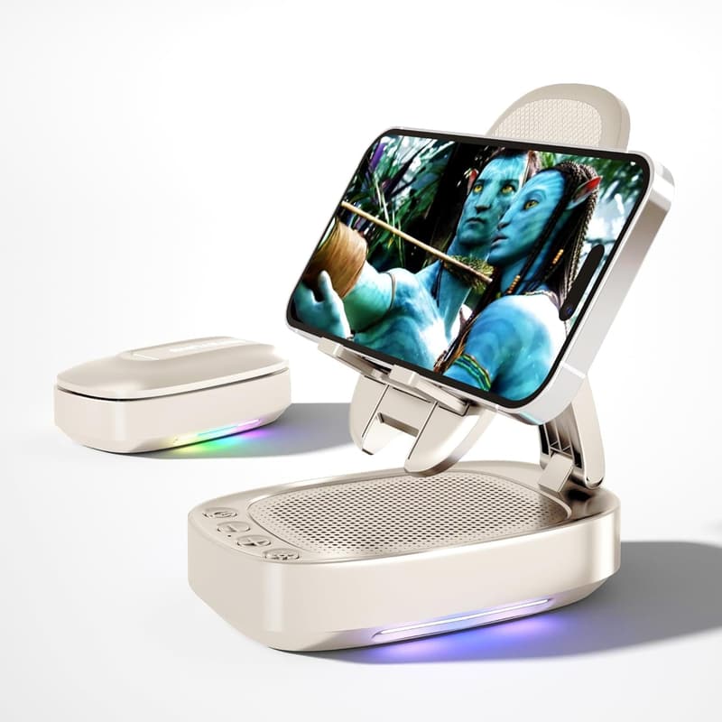 Bluetooth Speaker & Charging Stand with LED Light for Men