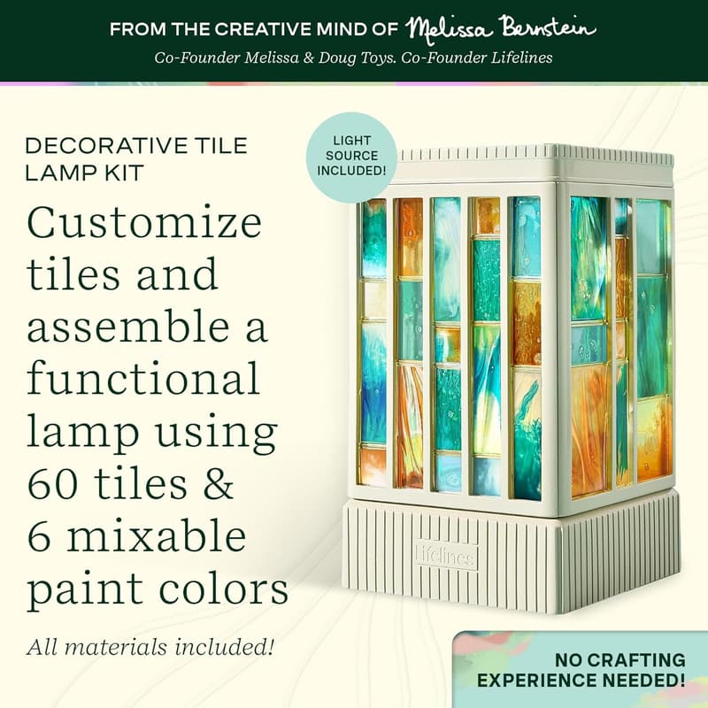 Customizable Decorative Tile Lamp Kit for Teens & Adults