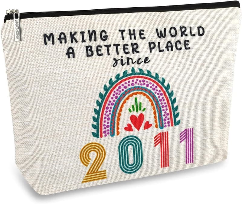 14th Birthday Cute Makeup Bag for Teenage Girls