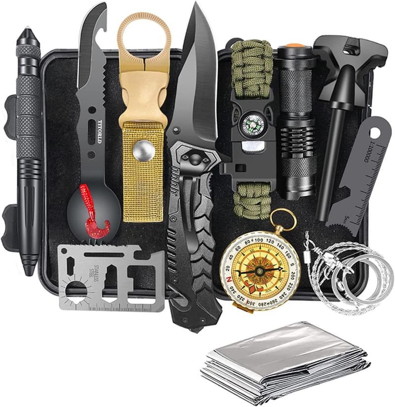 14-in-1 Survival Kit for Men - Ideal Outdoor Gift