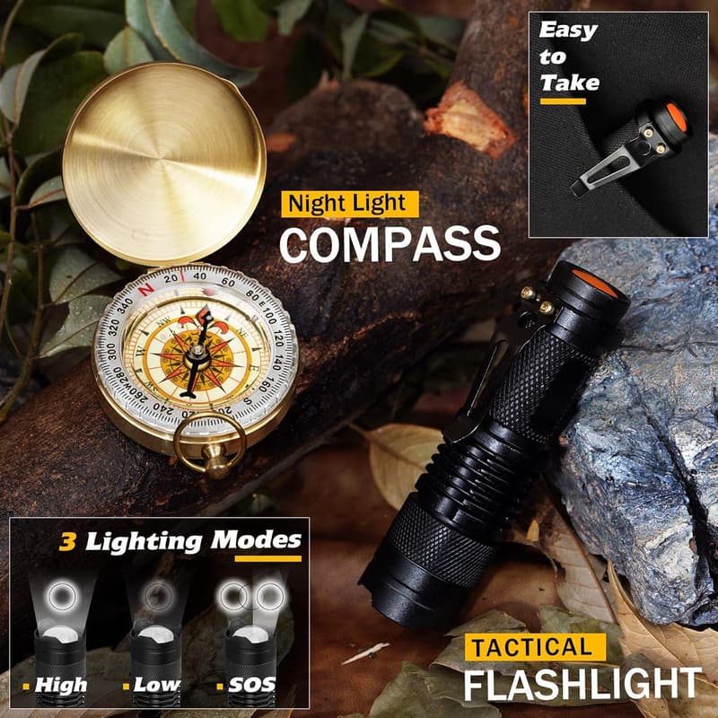 14-in-1 Survival Kit for Men - Ideal Outdoor Gift