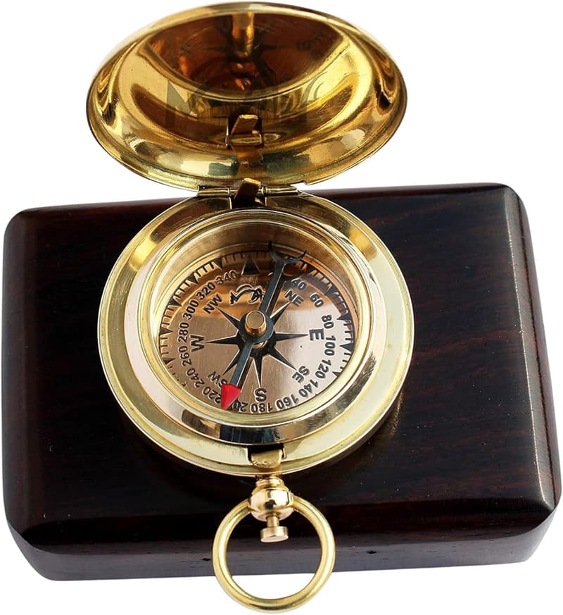 Personalized Brass Compass for Best Man - Adventure Gift