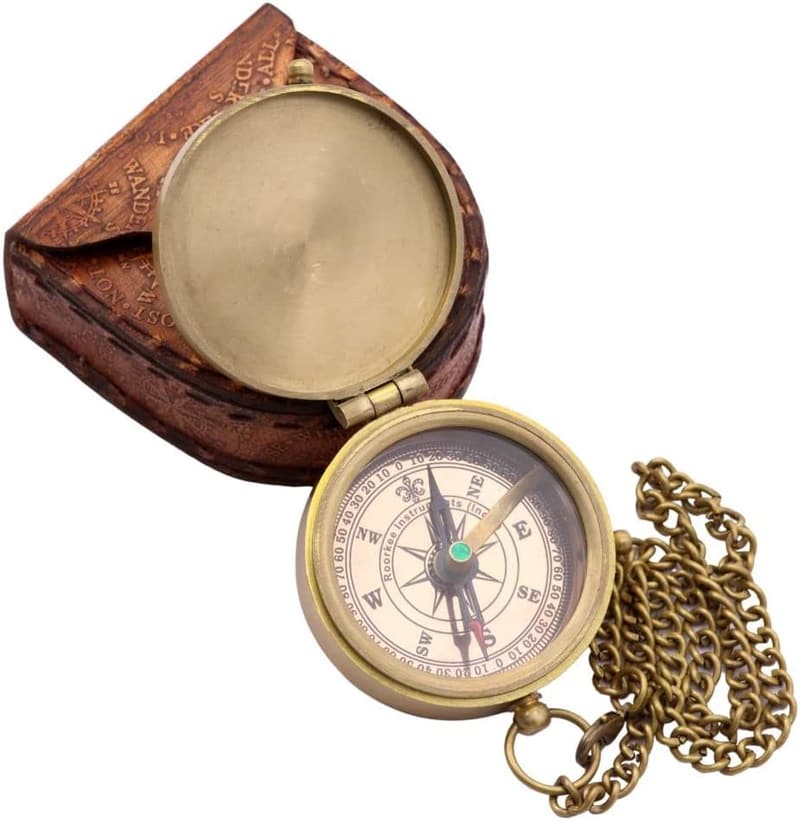 Graduation Day Personalized Solid Brass Compass Gift