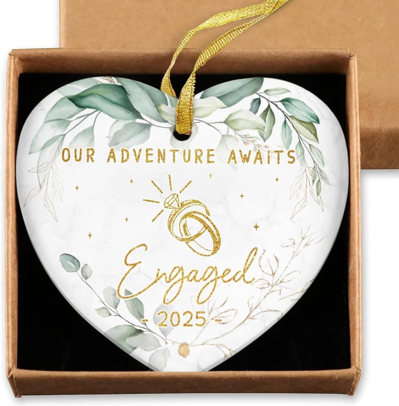 Engagement Gifts 2025: Gossby Ceramic Heart Ornament