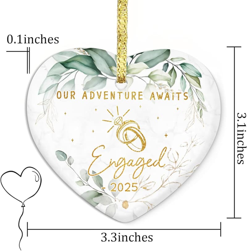Engagement Gifts 2025: Gossby Ceramic Heart Ornament
