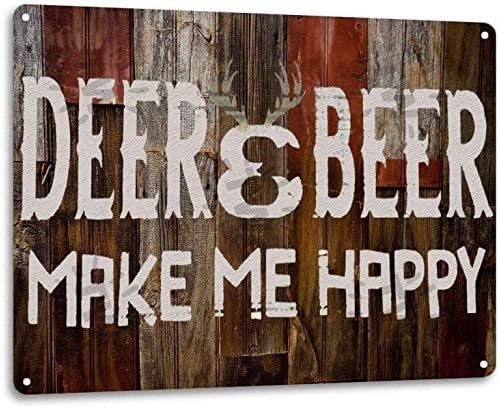 Funny Hunting Cabin Metal Sign - 8x12in Retro Decor