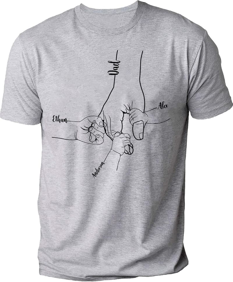 First Time Dad Custom Name T-Shirt for Men