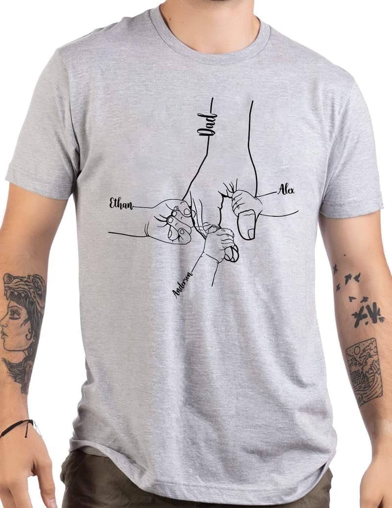 First Time Dad Custom Name T-Shirt for Men