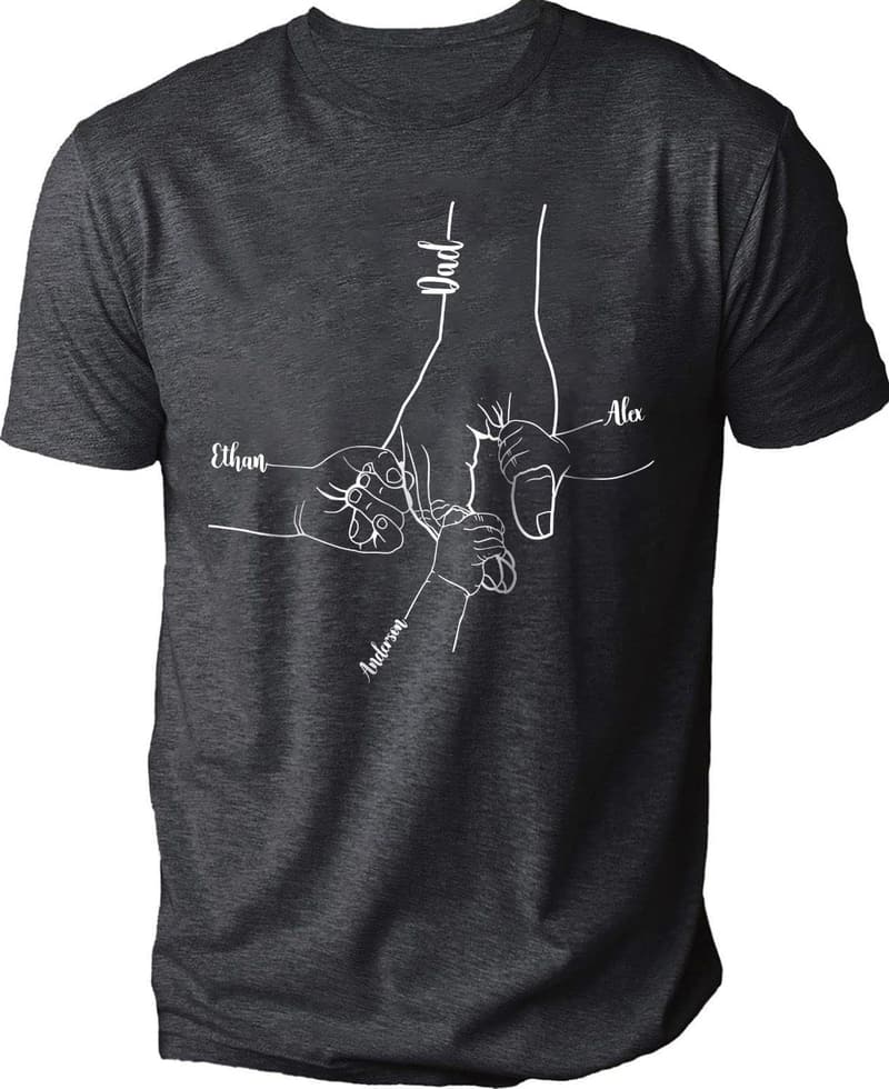 First Time Dad Custom Name T-Shirt for Men