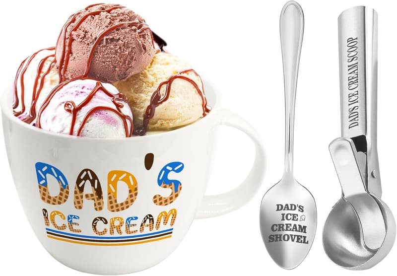 Father's Day Ice Cream Scoop Set for Dad from Kids