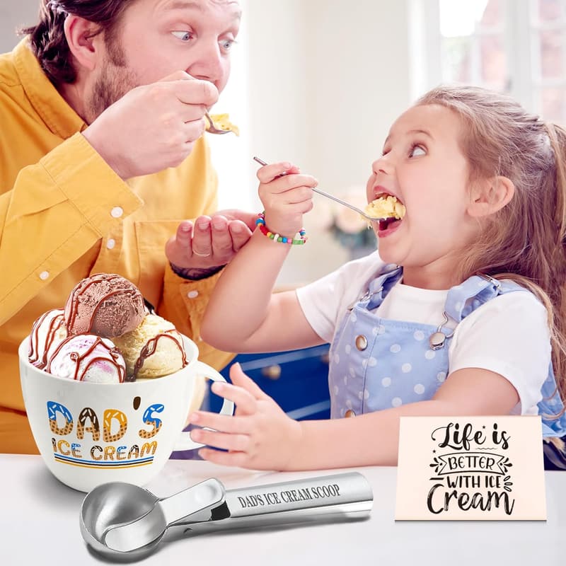 Father's Day Ice Cream Scoop Set for Dad from Kids