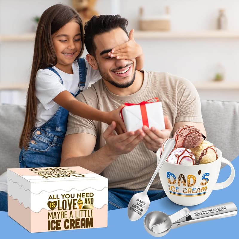 Father's Day Ice Cream Scoop Set for Dad from Kids