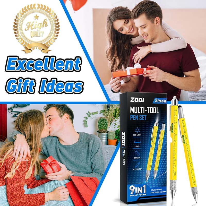 Father's Day Multitool Pen Gift for Dads and Grandpas