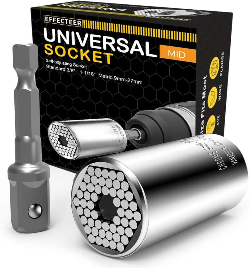 Universal Self-Adjusting Socket for DIY Tasks - Tools Gift for Men