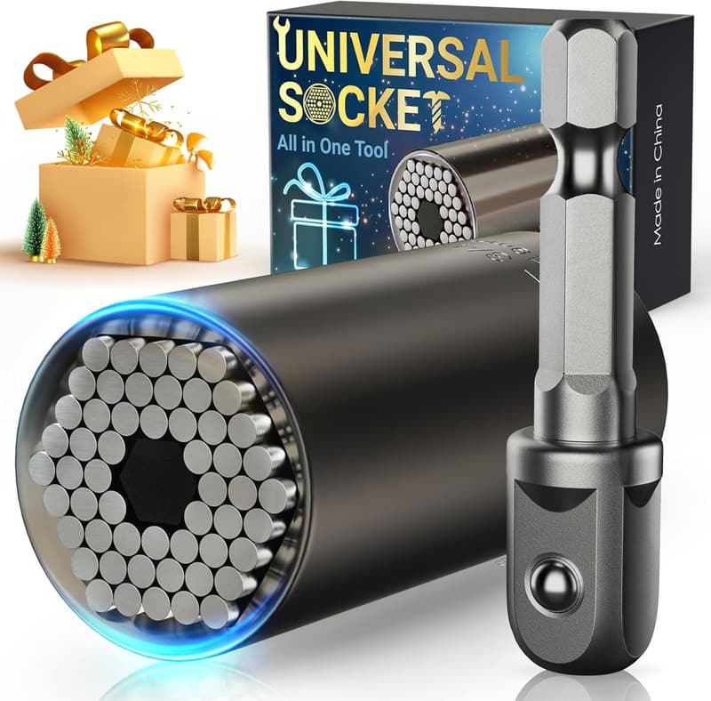 Universal Socket Grip Set with Power Drill Adapter for Men