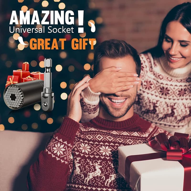 Universal Socket Grip Set with Power Drill Adapter for Men