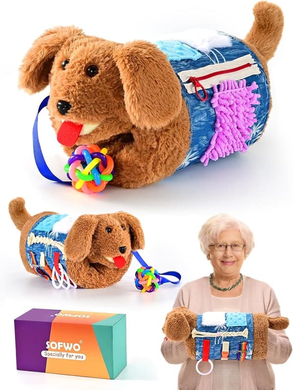 Fidget Blanket and Muff for Dementia Care - Senior Activity Gift