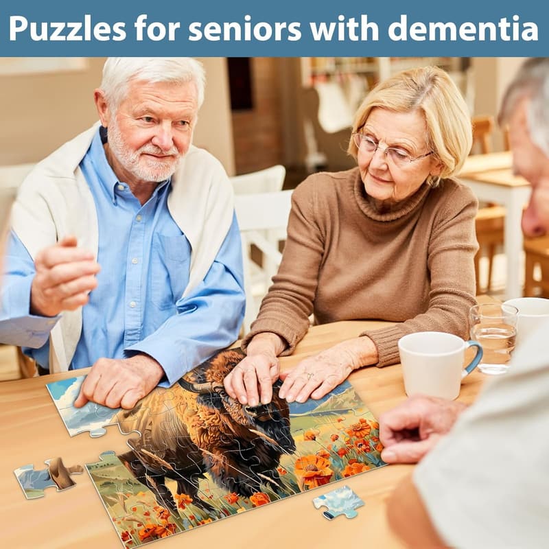 Large Jigsaw Puzzle for Seniors - 6 Pack Memory Games