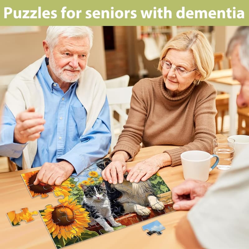 36-Piece Easy Jigsaw Puzzles for Seniors with Storage Bags