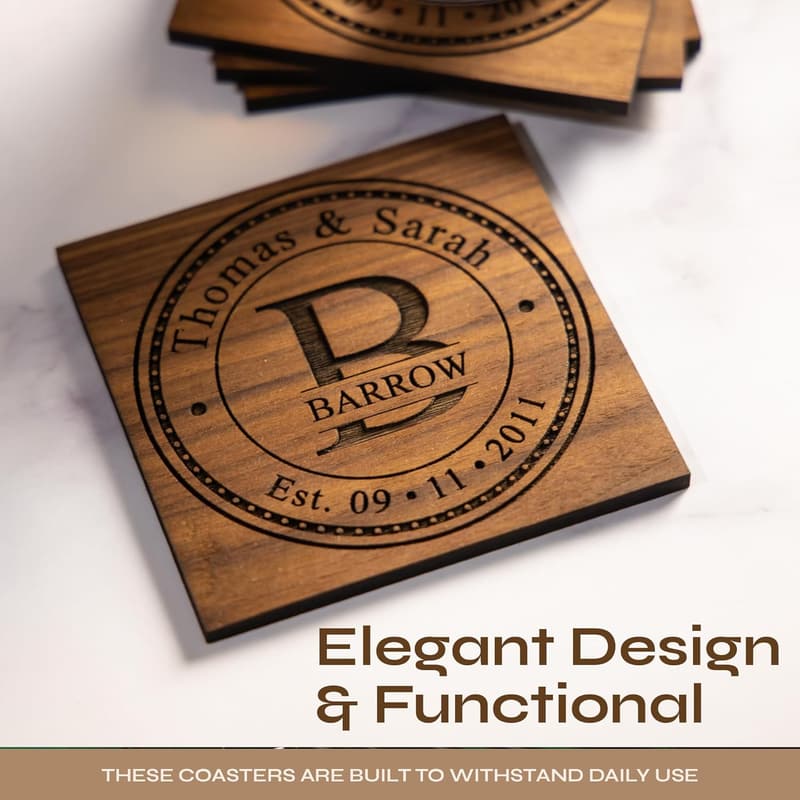 Personalized Wedding Cutting Board - Custom Names & Dates - Handmade in the USA