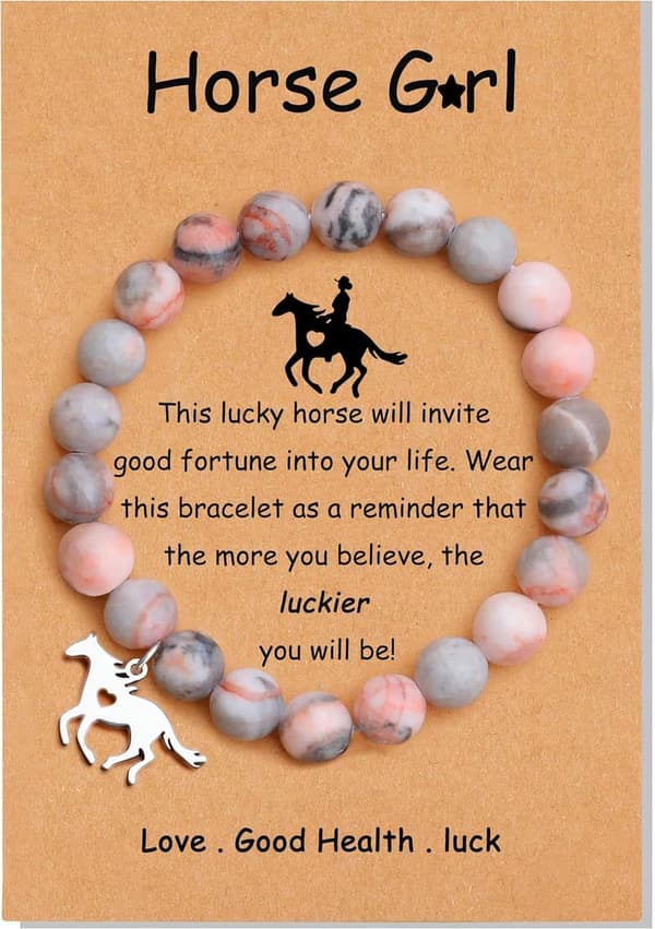 Horse Bracelet - Nature Stone Birthday Gift for Teens