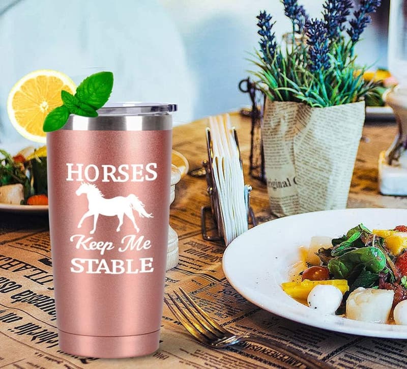 Funny Horse Lover Travel Tumbler for Women - 20 Oz Insulated