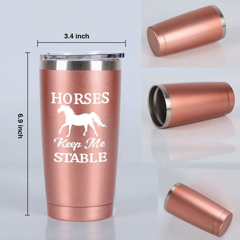 Funny Horse Lover Travel Tumbler for Women - 20 Oz Insulated