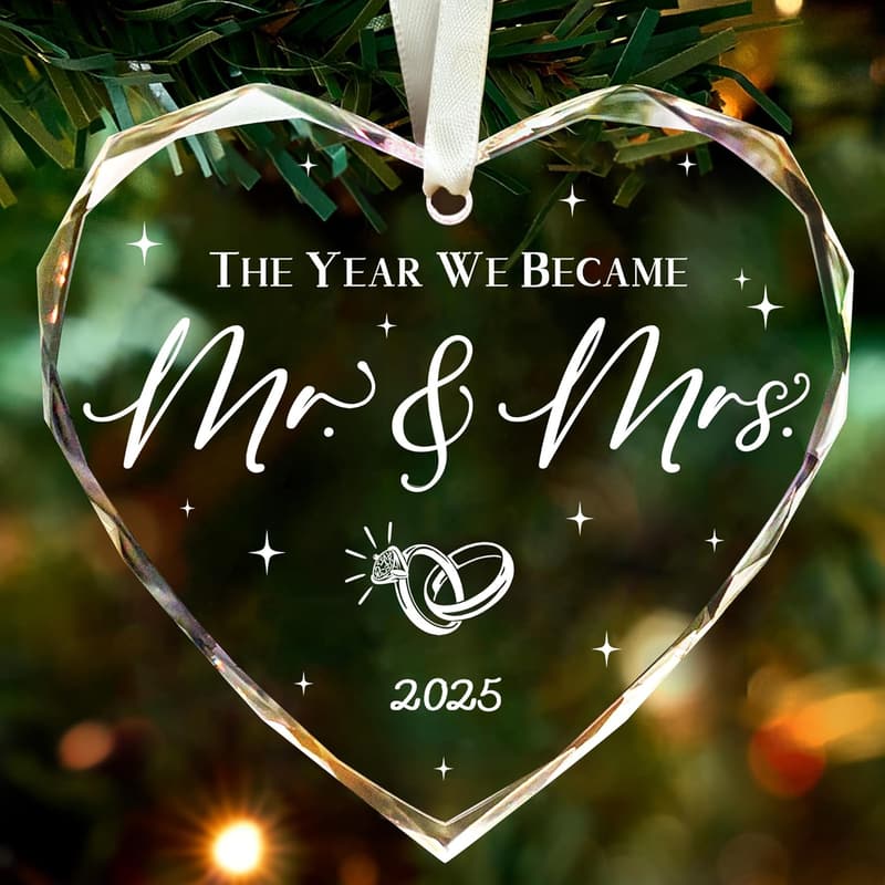 2025 Wedding Gifts Crystal Glass Ornament for Couples