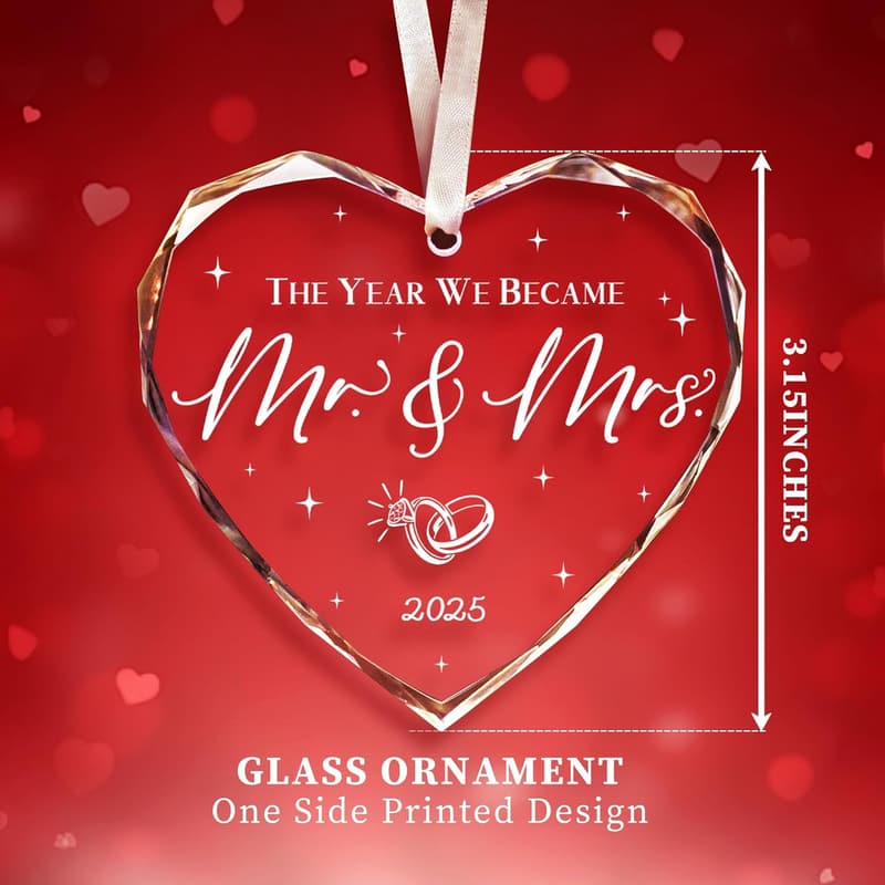2025 Wedding Gifts Crystal Glass Ornament for Couples