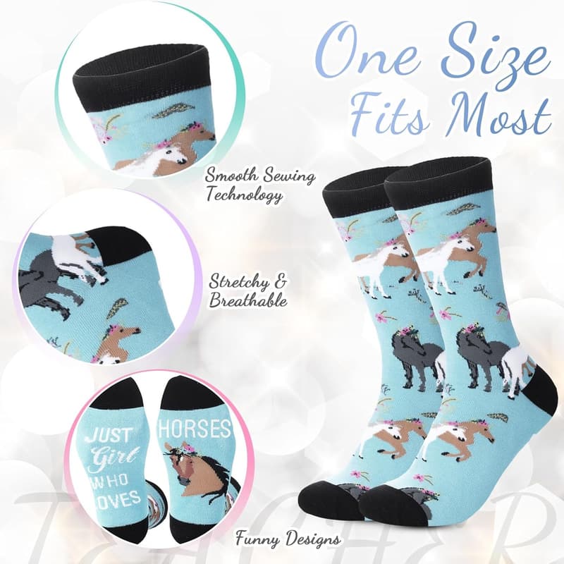 Horse Racing Festival Gift Set: Socks & 20 oz Tumbler for Women