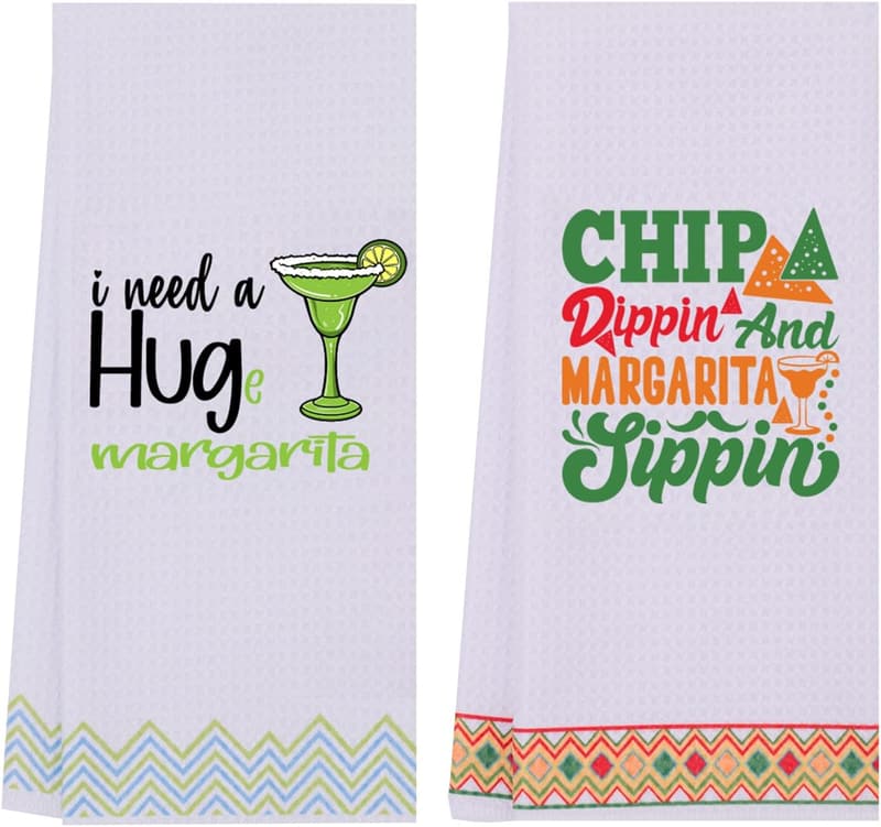 Margarita Kitchen Towels for Taco Lovers - Fun Housewarming Gift