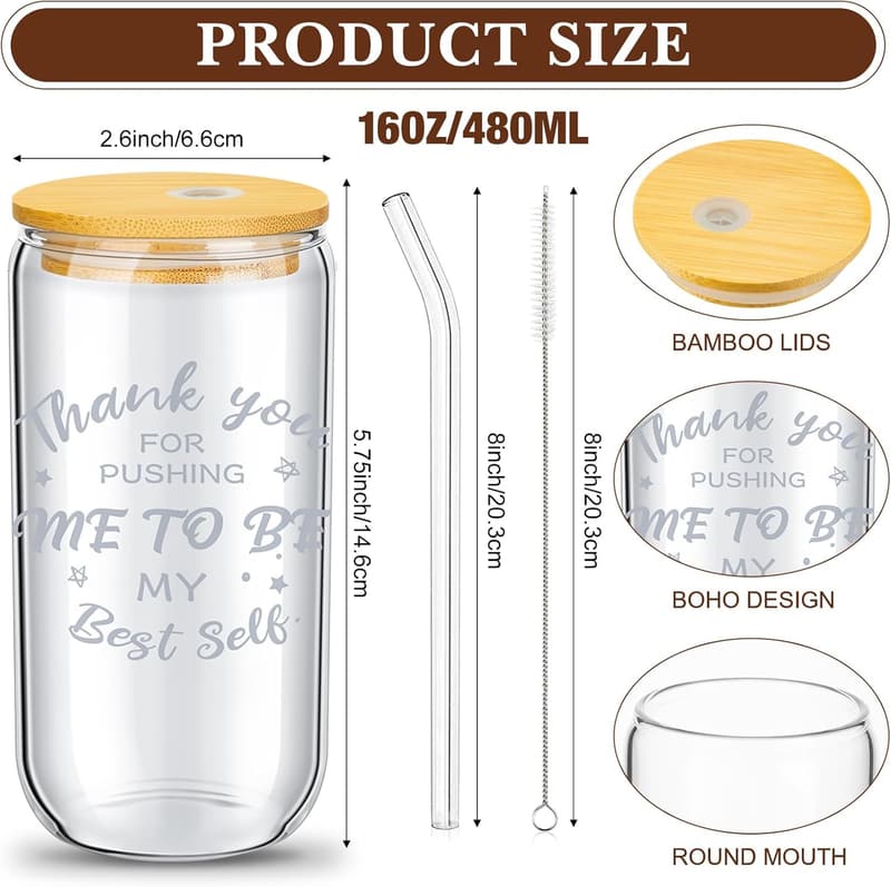 CNA Appreciation Week: 12 Thank You Glass Cups Set