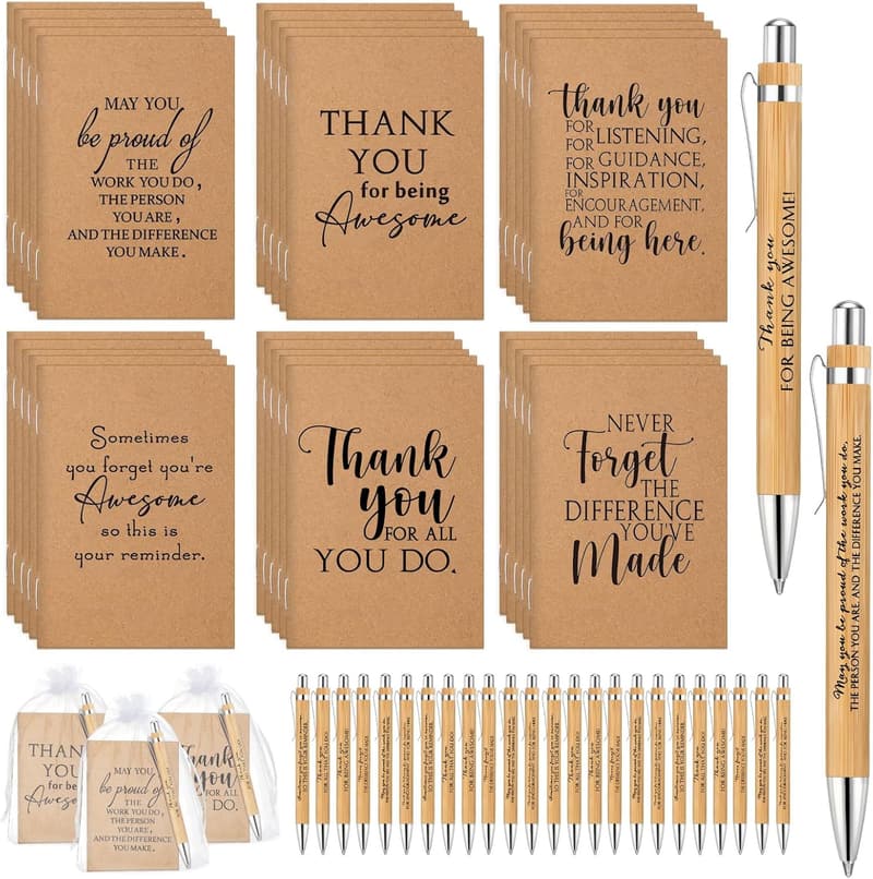 Father's Day Bamboo Pen and Notebook Gift Set