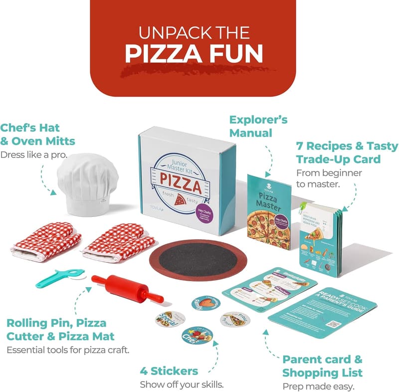 Kids' Pizza Cooking Kit – Fun DIY Baking Set for Ages 4+