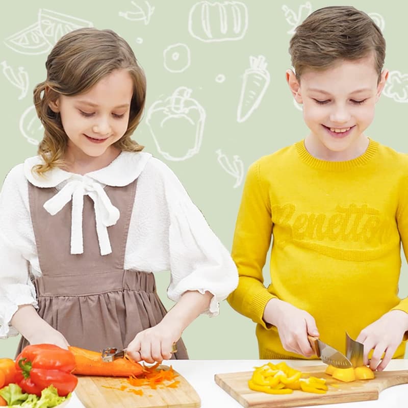 Child-Friendly Stainless Steel Knife Set for Age 8-12