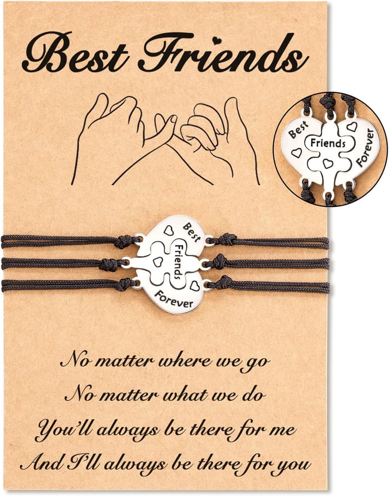 Matching Heart Bracelets for Best Friends and Sisters