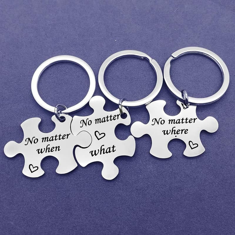 Long Distance Friendship Keychain Set of 3 Gifts