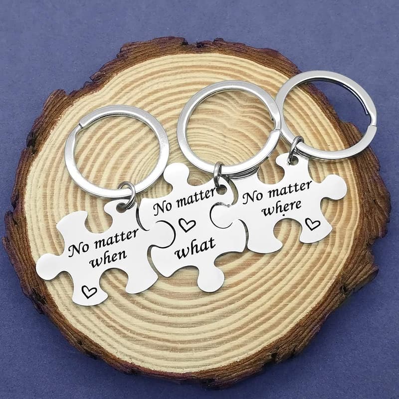 Long Distance Friendship Keychain Set of 3 Gifts