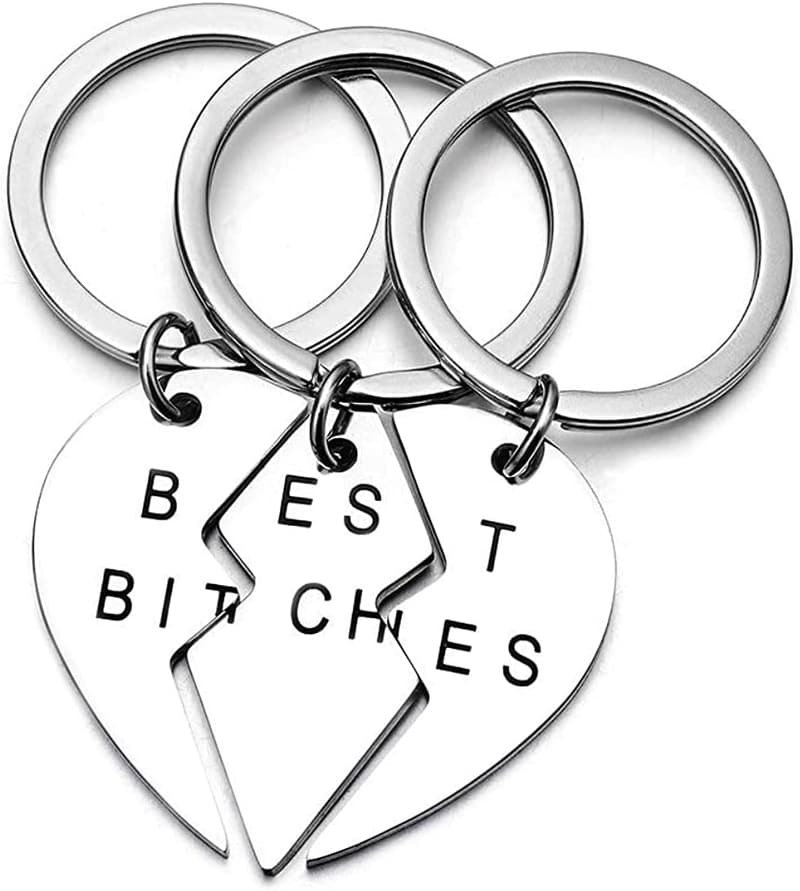 BFF Keychain Set for Women - Friendship Gifts for Besties