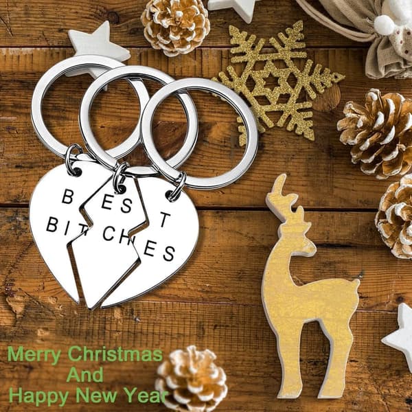 BFF Keychain Set for Women - Friendship Gifts for Besties