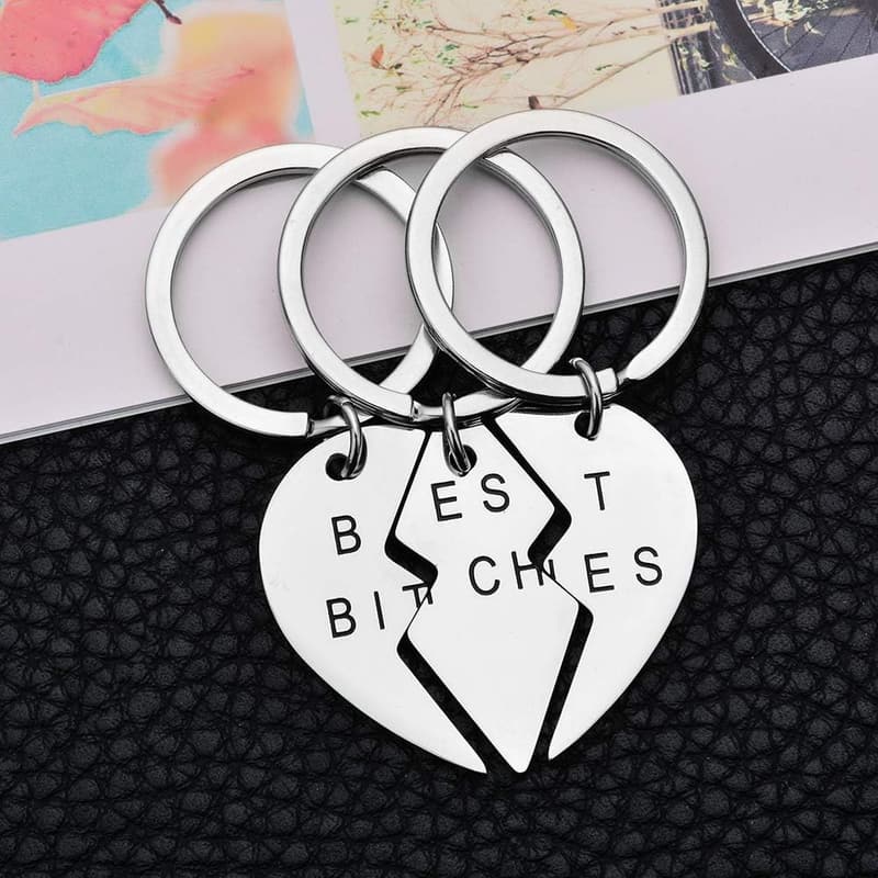 BFF Keychain Set for Women - Friendship Gifts for Besties